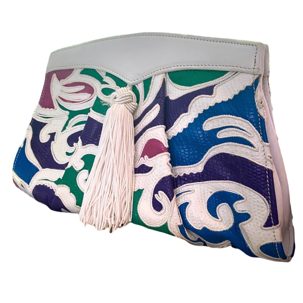 Vintage 90s BRACCIALINI Leather Clutch